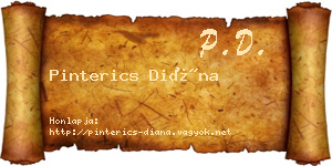 Pinterics Diána névjegykártya