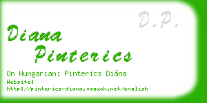 diana pinterics business card